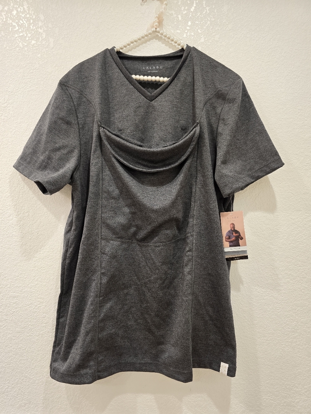 Lalabu Dad Shirt 2XL Heather Gray NWT - Picture 5 of 12
